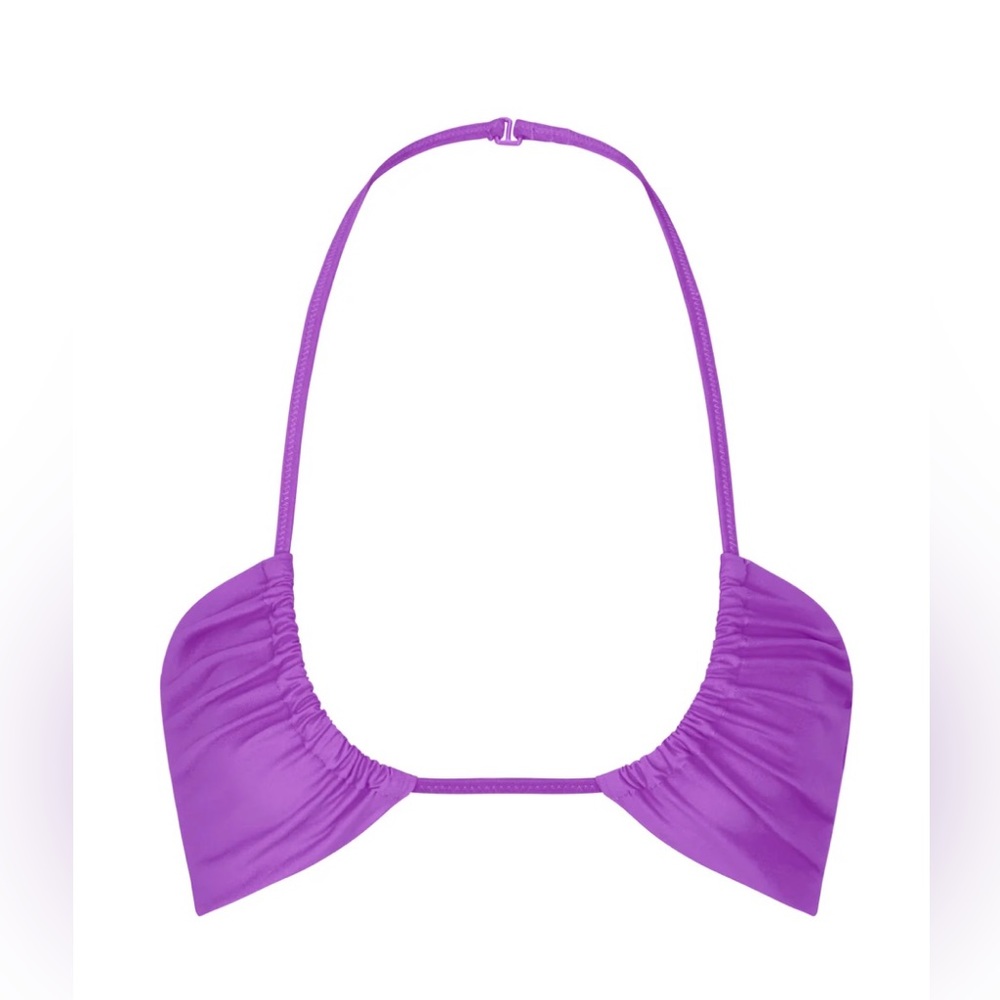 Skims Swim Halter Bikini Top Sz Small in Violet